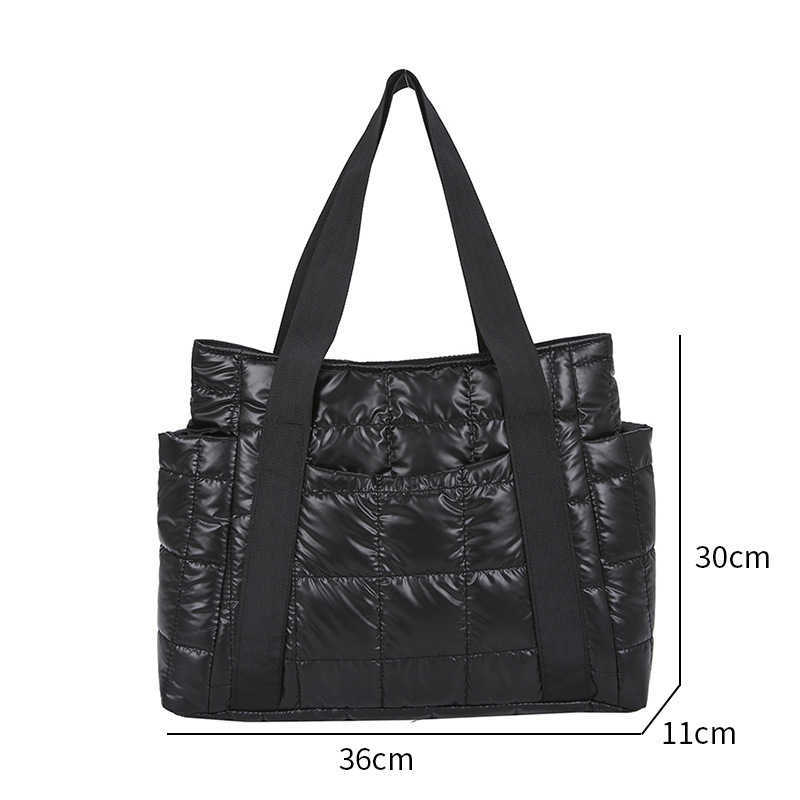 CMM Womens Autumn Winter New Fashion Lingge Space Cotton Robe Bag Womens Single Shoulder Tote Bag