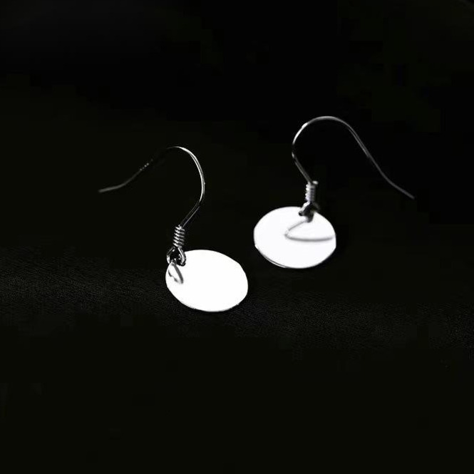 Needle Geometric Round Brand Earrings for Women with Simple Design, Compact Earnail Hook, Versatile and Personalized Ins