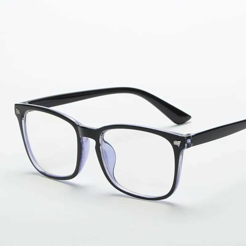 2020 Fashion unisex Square glasses plain glasses full frame glasses for men and women radiation protection Optical glassesX241008