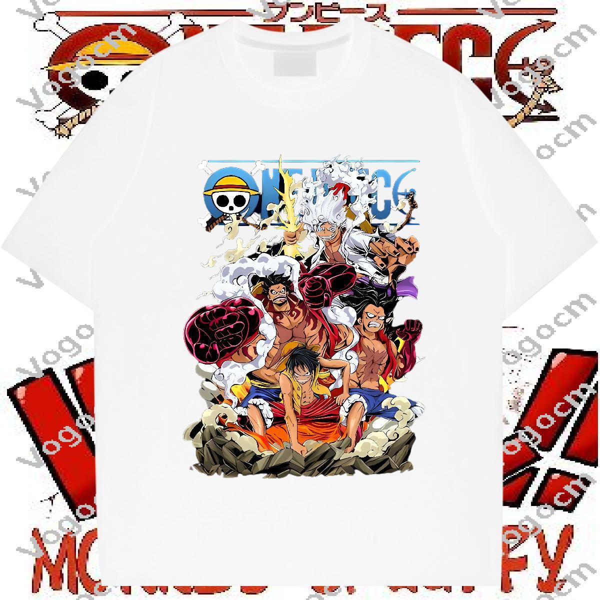 Classic T shirt 230g 100% Cotton Anime Print Couples T Shirts Summer Casual Breathable Crew Neck Cool Design Tee Shirt