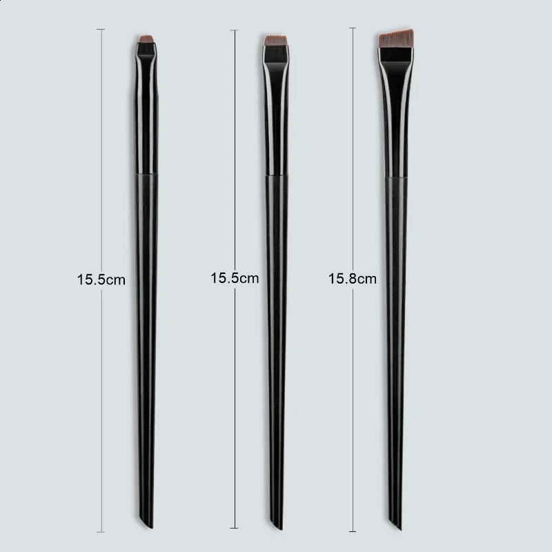 Karsyngirl 3 pieces/set blade eyeliner brush eyeliner brush portable flat fine eyeliner brush contour makeup brush makeup tool 241008