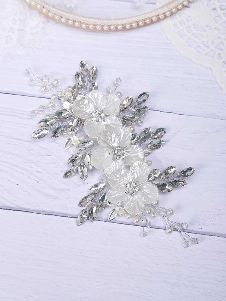 Wedding headdress rhinestone hair decoration floral hair clip luxurious hair decoration bridal headdress W241007