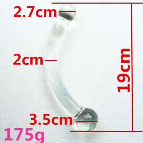 Transparent Sex Toys Glass Dildo G-spot Prostate Massager Anal Butt Plug Men's and Women's