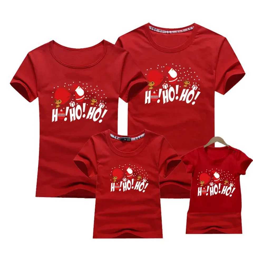 2024 Christmas Family Appearance Mom and Me Clothing Adult Children T-shirt Father Mother Daughter Son Match Family New Year Clothing W241008
