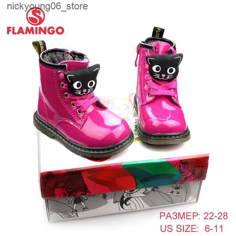 Boots FLAMINGO Autumn Non-slip Keep Warm Childrens shoes Fashion Toddler Boots Size 22-28 Kids shoes Free shipping 82B-BNP-0956/0958 L240910