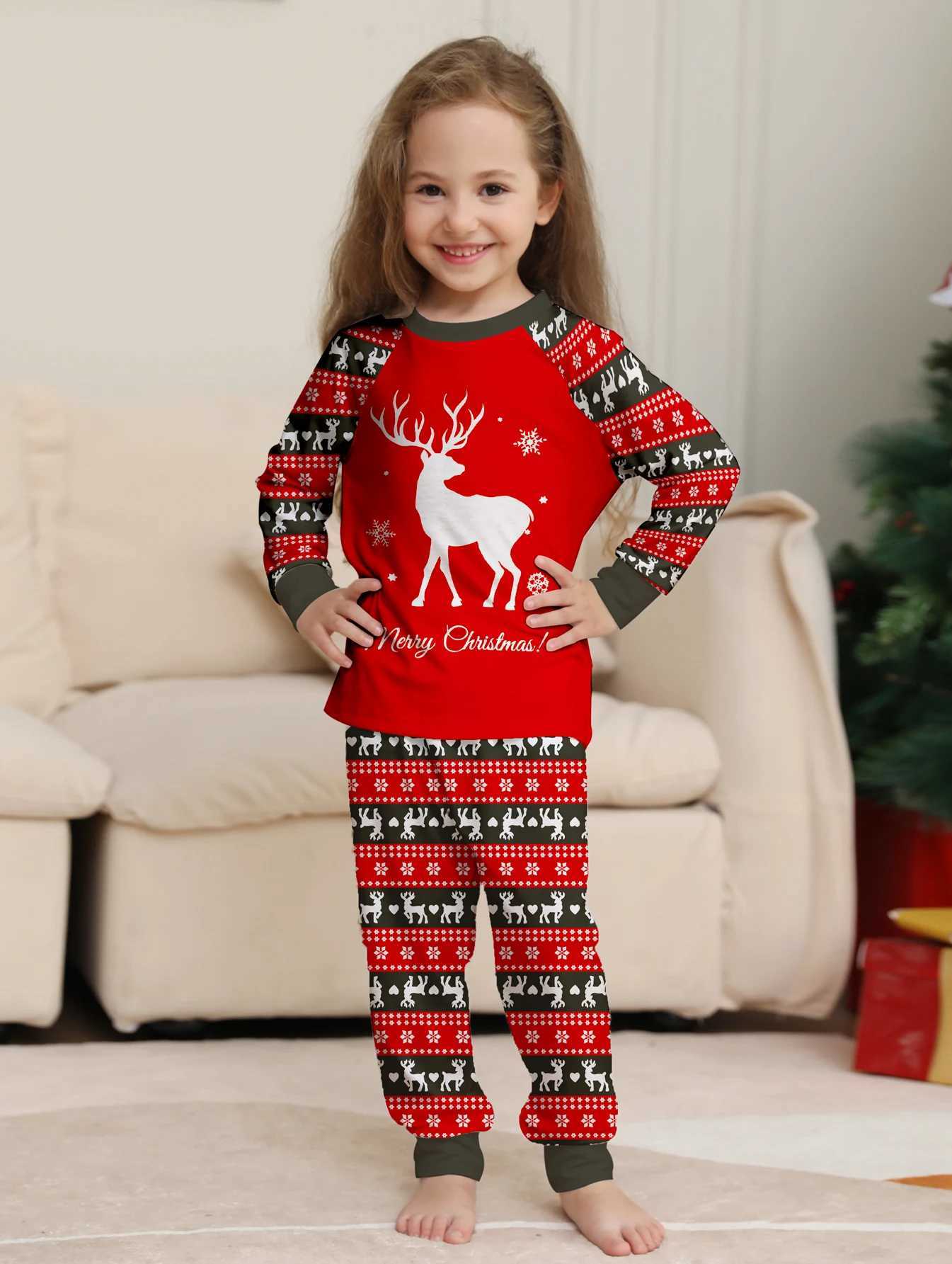 Mom Dad Child 2-piece Sleepwear Set Baby Casual Loose Sleepwear Christmas Family Appearance Sleepwear Family Matching Set W241008