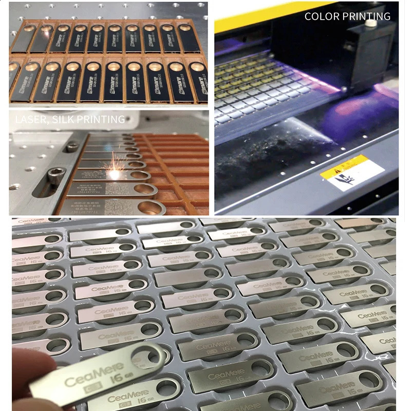 10Pcs/batch metal USB flash drive 4GB 8GB pen drive 16GB 32GB cle USB stick 2.0 UDP memory flash drive 64GB 128GB free customization 240925