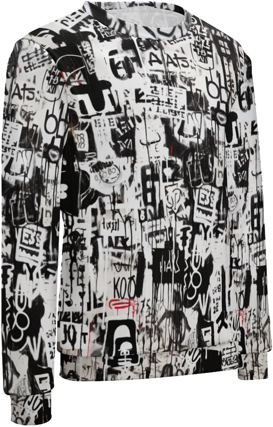 Long Sleeve Shirts for Men sweatshirt Men's Urban Streetwear Hip Hop Graffiti Long Sleeve Sweatshirt Crew Neck Pullover Activewear Streetwear Cas
