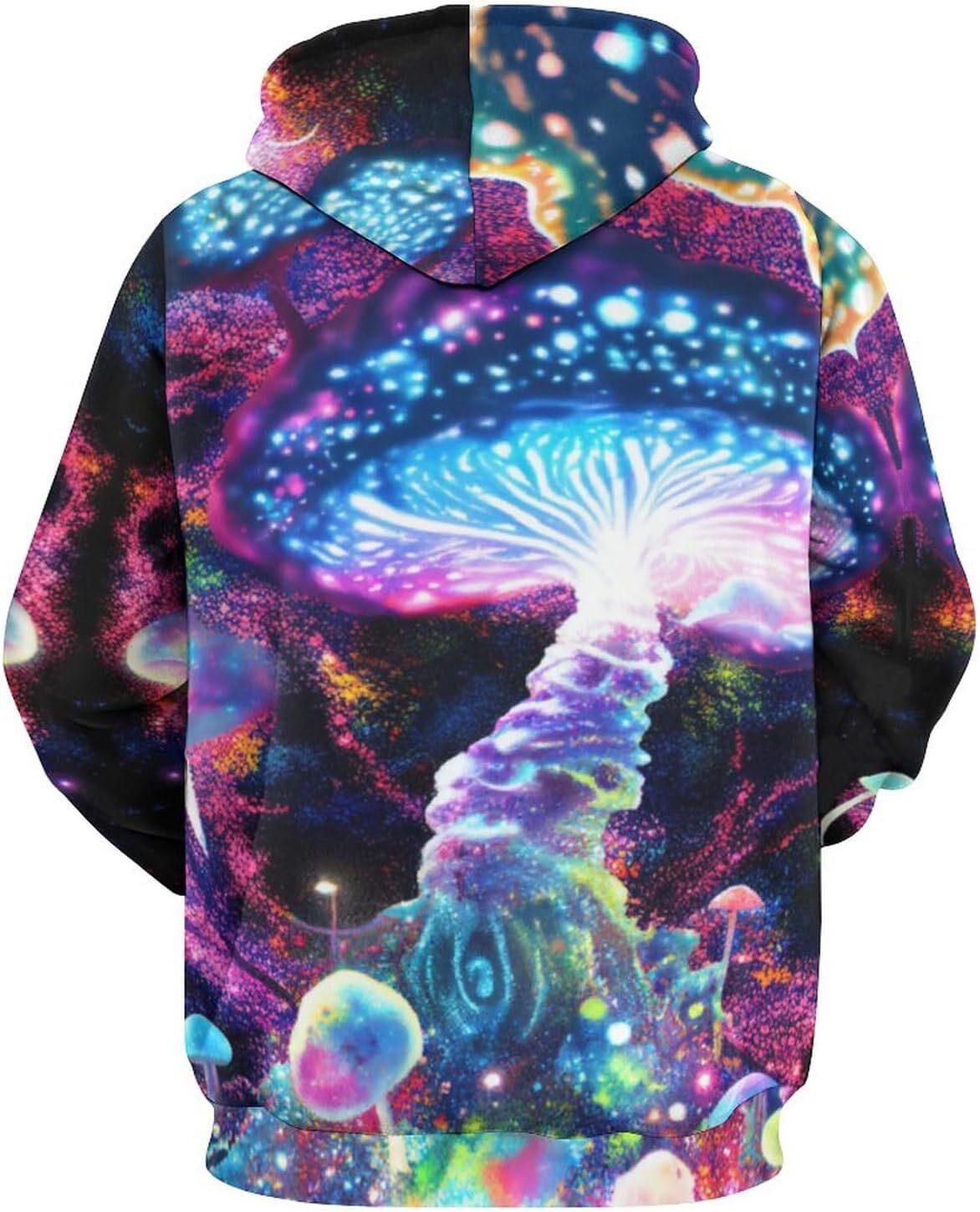 Hoodie for Mens Womens Mens Vintage Mushroom Pattern Hoodie Novelty Fantasy Hippie Cool Hoodies Graphic Hoodies sweatshirt Pullover Long Sleeve