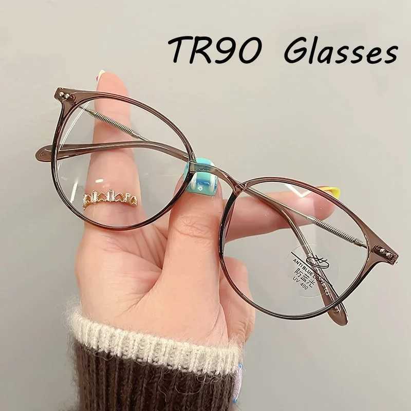 Men Women Luxury Round Frame Eyewear Anti-radiation Myopia Glasses Unisex Anti-fatigue Eyeglasses Fashion Near Sight GlassesX241008