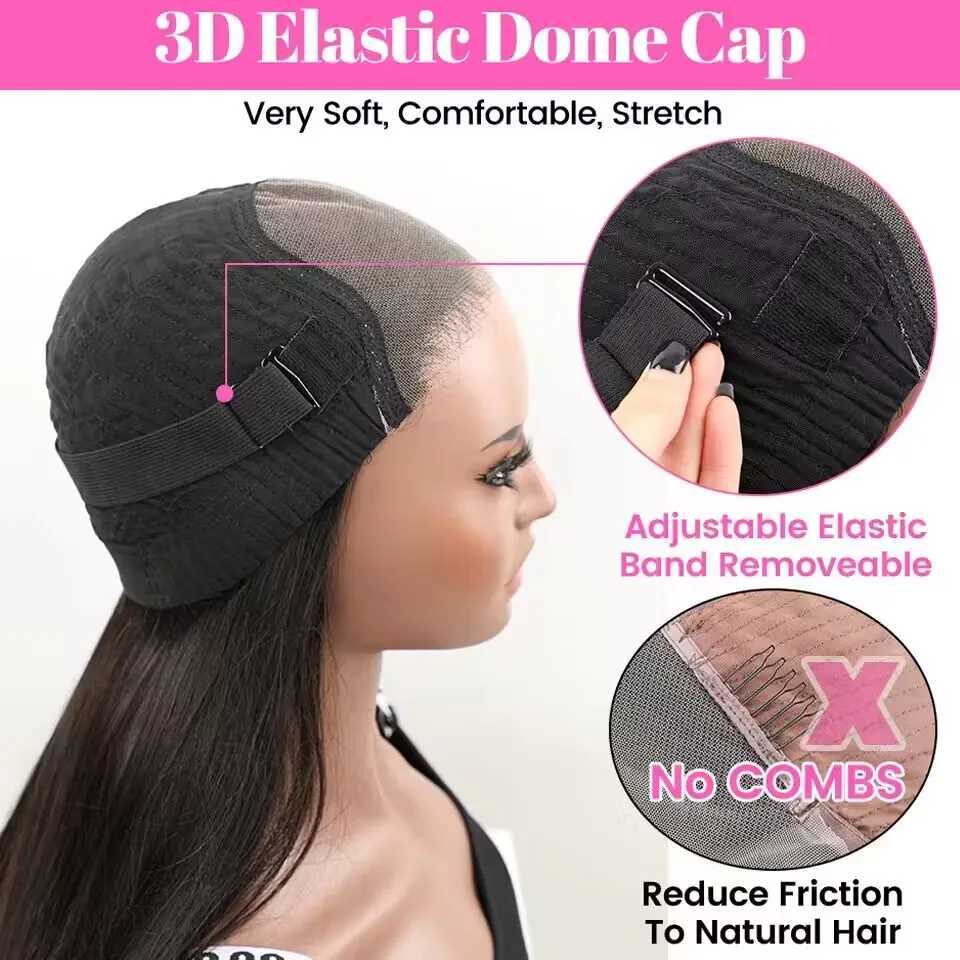 Straight 9x6 7x5 Glueless Lace Front Human Hair Wig Ready To Wear 6x4 5x5 Lace Closure Wig PrePlucked Transparent Wigs For WomenXJ241008