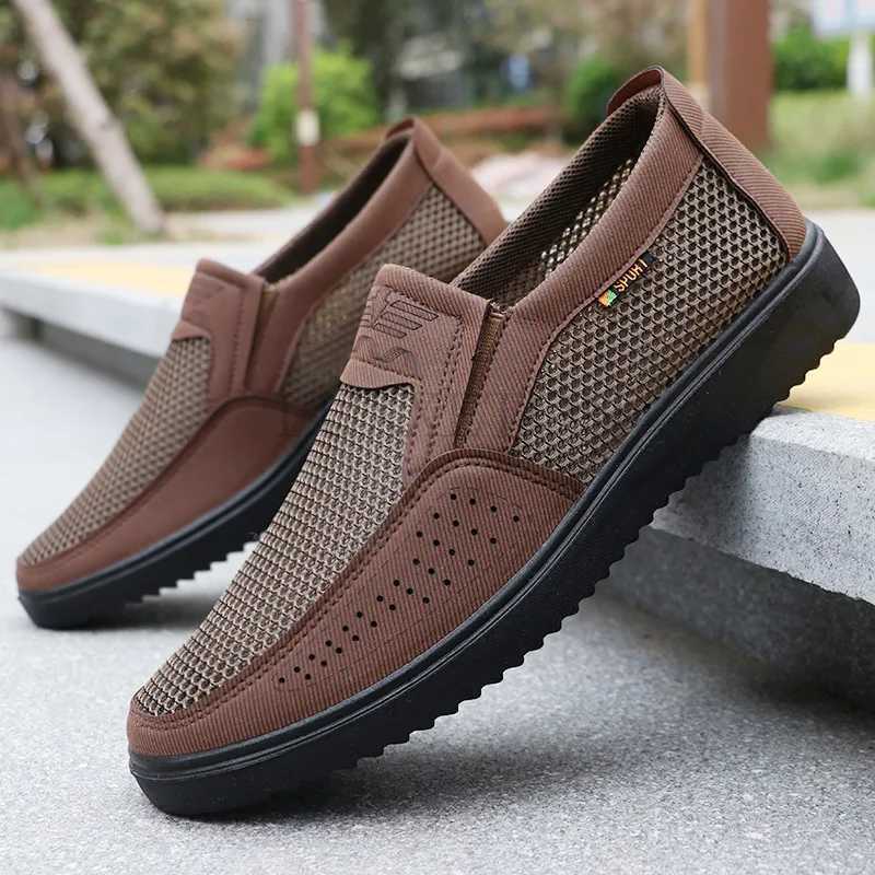 Canvas shoes mens classic Loafers mens casual breathable Versatile Walking Flat mens sports shoes Plus size Y241008