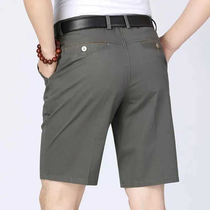 Summer Comfortable Mens Shorts 100% Cotton Mens Knee Length Board Shorts Classic Beach Clothing Mens ShortsW240713