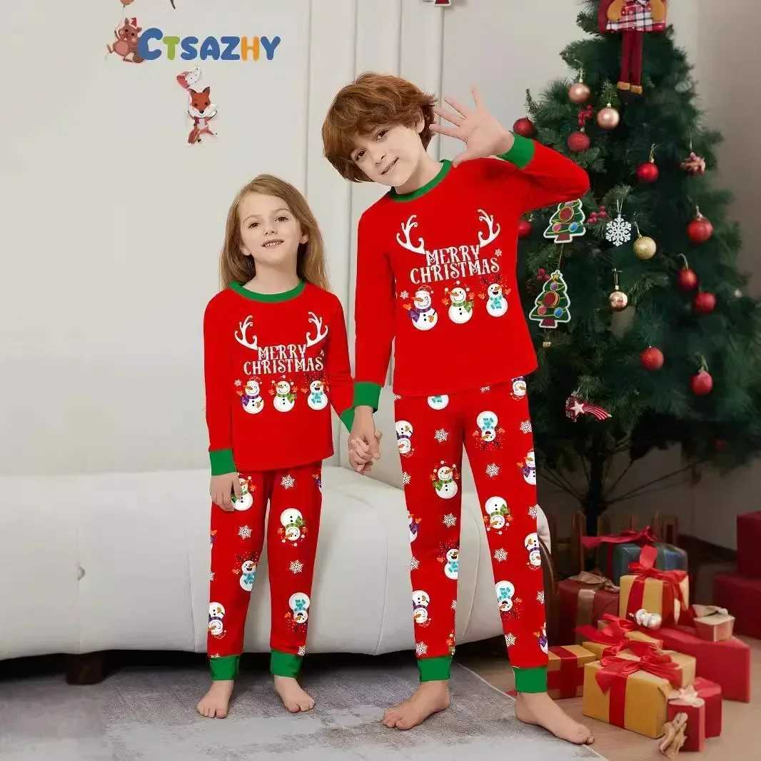 2024 Winter Hot Christmas Pajama Family Matching Set Christmas Mother Childrens Baby Pajama Mens Pajama+Pants Set W241008