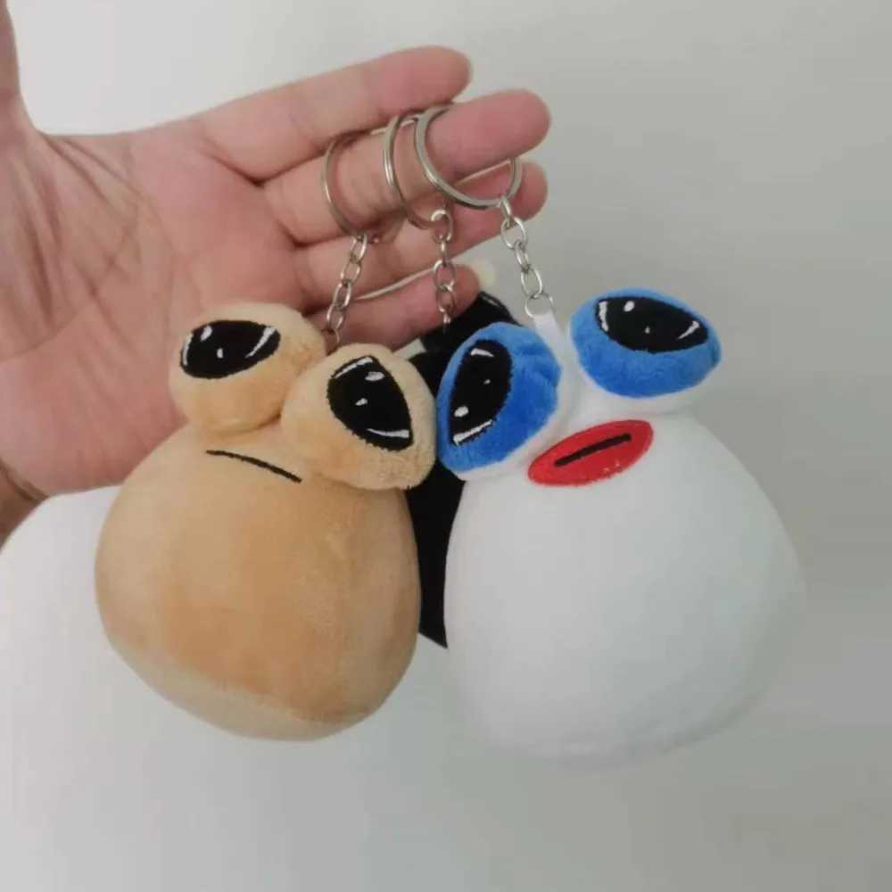 10cm Hot Game My Pet Alien Plush Keychains Furdiburb Emotion Alien Soft Toy Keyring Stuffed Animal Pou Doll Bag Pendant GiftsX241008
