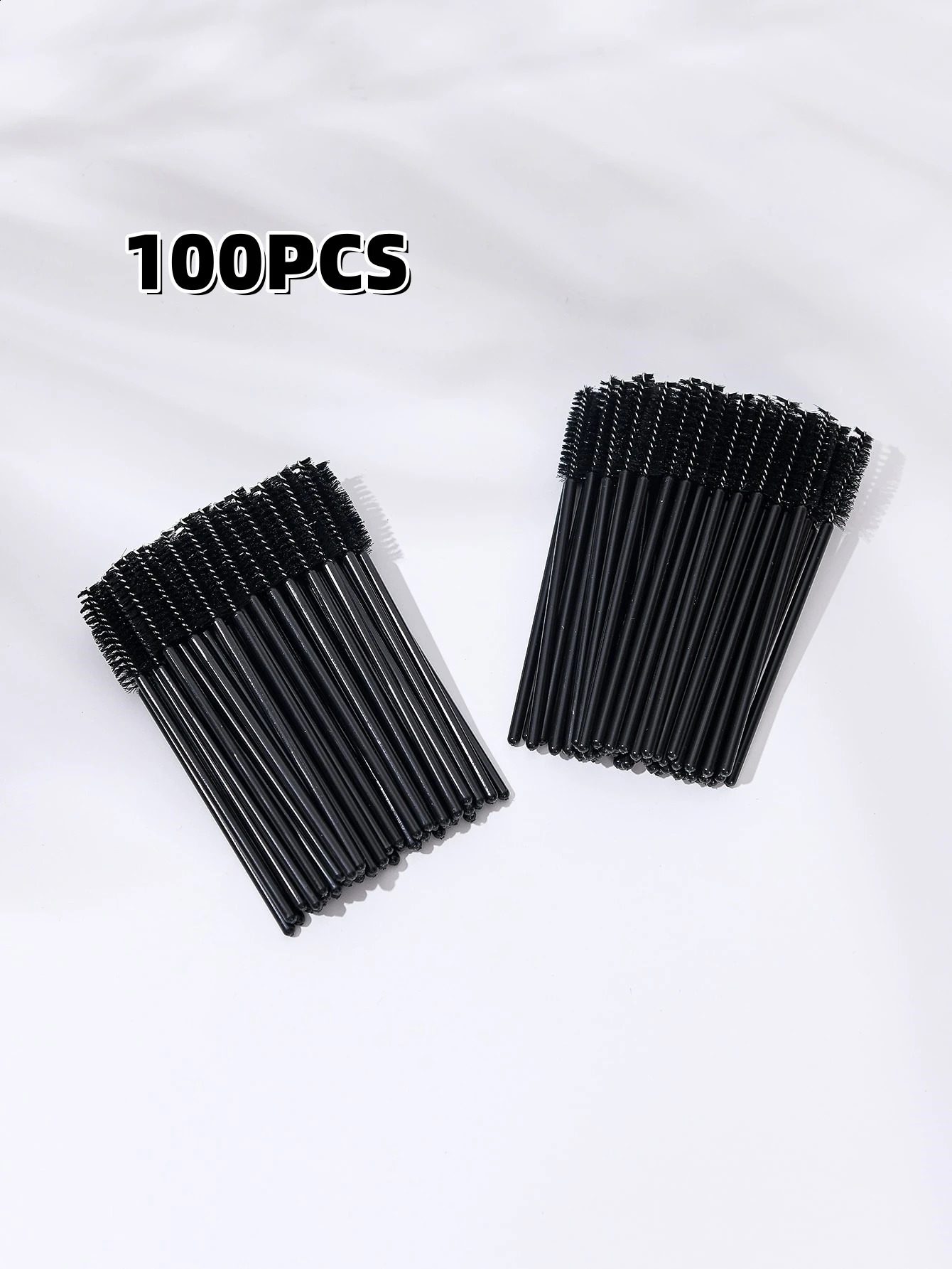 100PCS eyelash brush makeup brush disposable eye black stick application coil eyelash cosmetics brush eyelash extension tool 241008