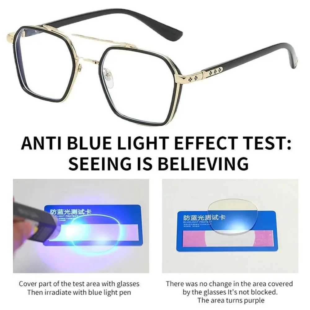 Anti Blue Light Glasses Women Men Trendy Office Optical Spectacle Blue Ray Blocking Eyewear Fashion Metal Frame Computer GogglesX241008