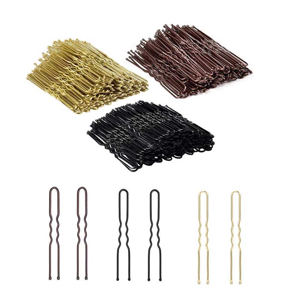 50 pieces of 50/60/70mm hair clips and U-clips suitable for headwear women girls hair accessories bridal wedding hair jewelry decoration W241007