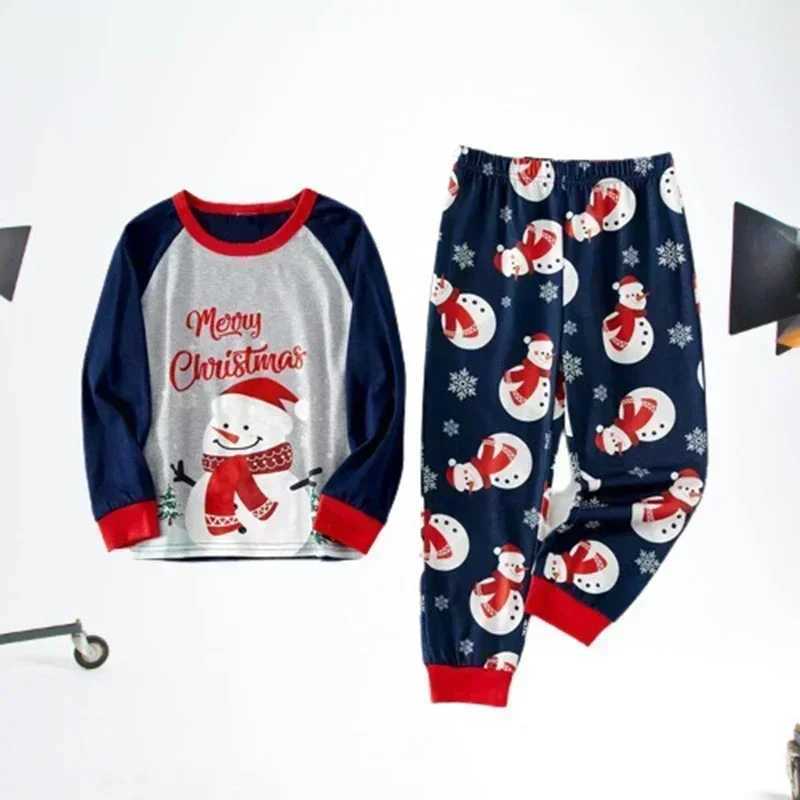 Merry Christmas Pjs Family Matching Set Cartoon Printed Pajama Set Parents and Children 2-piece Set Baby jumpsuit Warm and Soft W241008