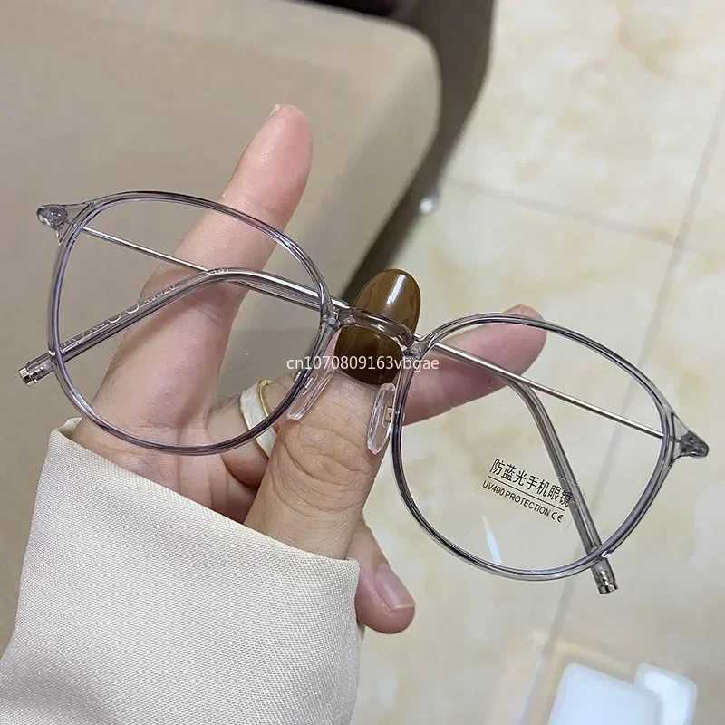 Small and Ultra Light Version Plain Face Glasses Frame Women Anti Blue Light Radiation Oval Glasses Frames Trendy Simple GlassesX241008