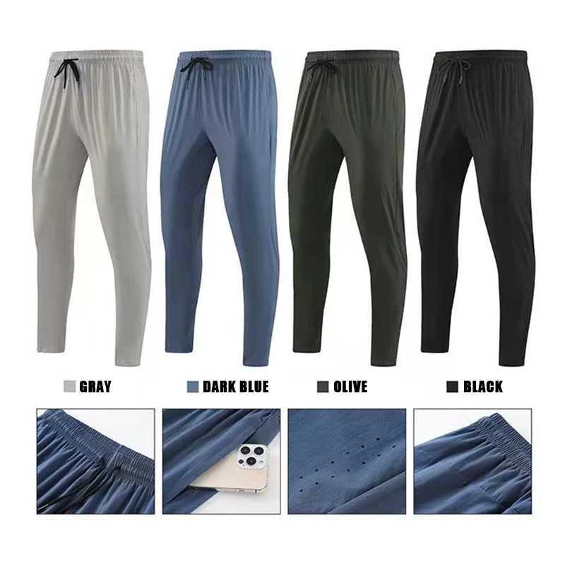 Men Gym Jogging Sport Pants Thin Loose Quick-Dry Long Exercise Clothing Zipper Pockets Training Bodybuilding Trouser MarathonX241008