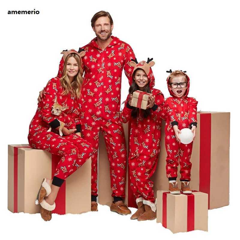 Christmas matching family clothing father son jumpsuit baby mother daughter clothing family appearance jumpsuit pajamas W241008