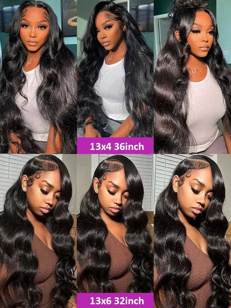 Glueless Wig Human Hair Ready To Wear Body Wave 13x4 Lace Front 6x4 Closure Wig Preplucked Melt Skins Pre Bleached KnotsXJ241008
