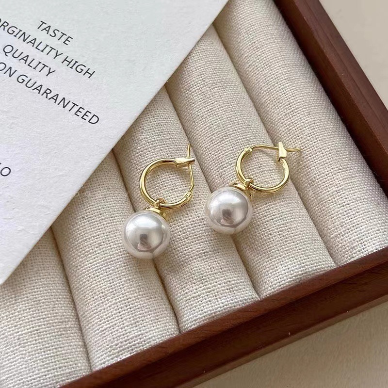 same style pearl women's French earrings, 2024 new earrings