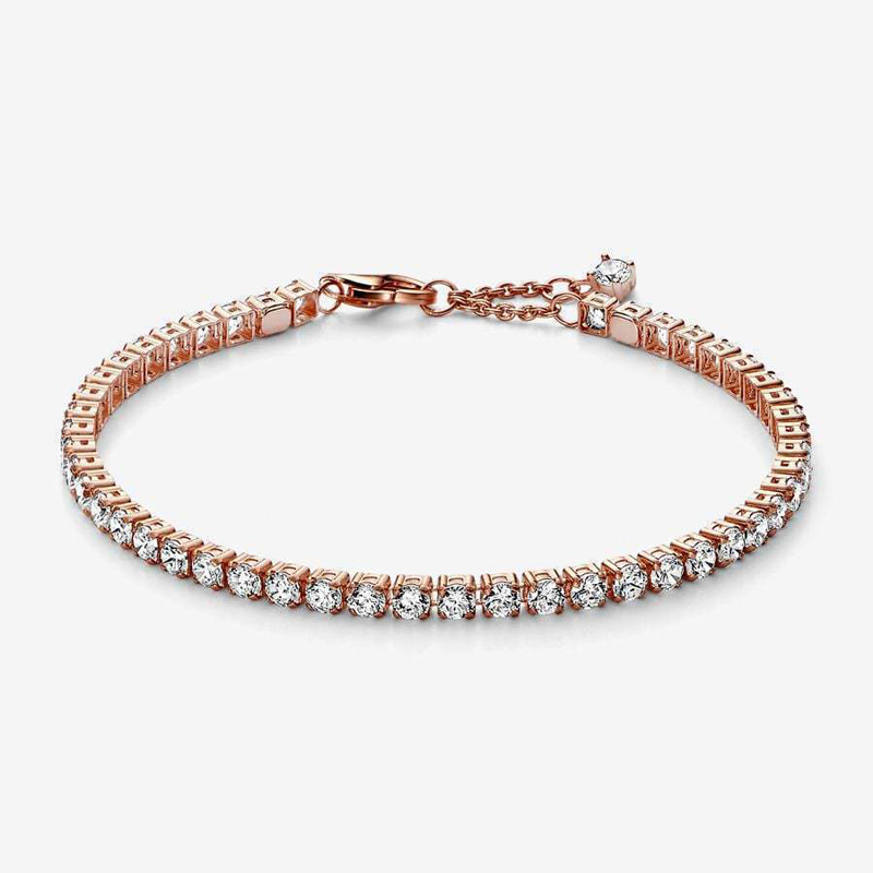 Luxury Designer Full CZ Diamond Tennis Bracelets Women Authentic fits pan s925 Sterling Silver Birthday Christmas Gifts Jewelry BR103