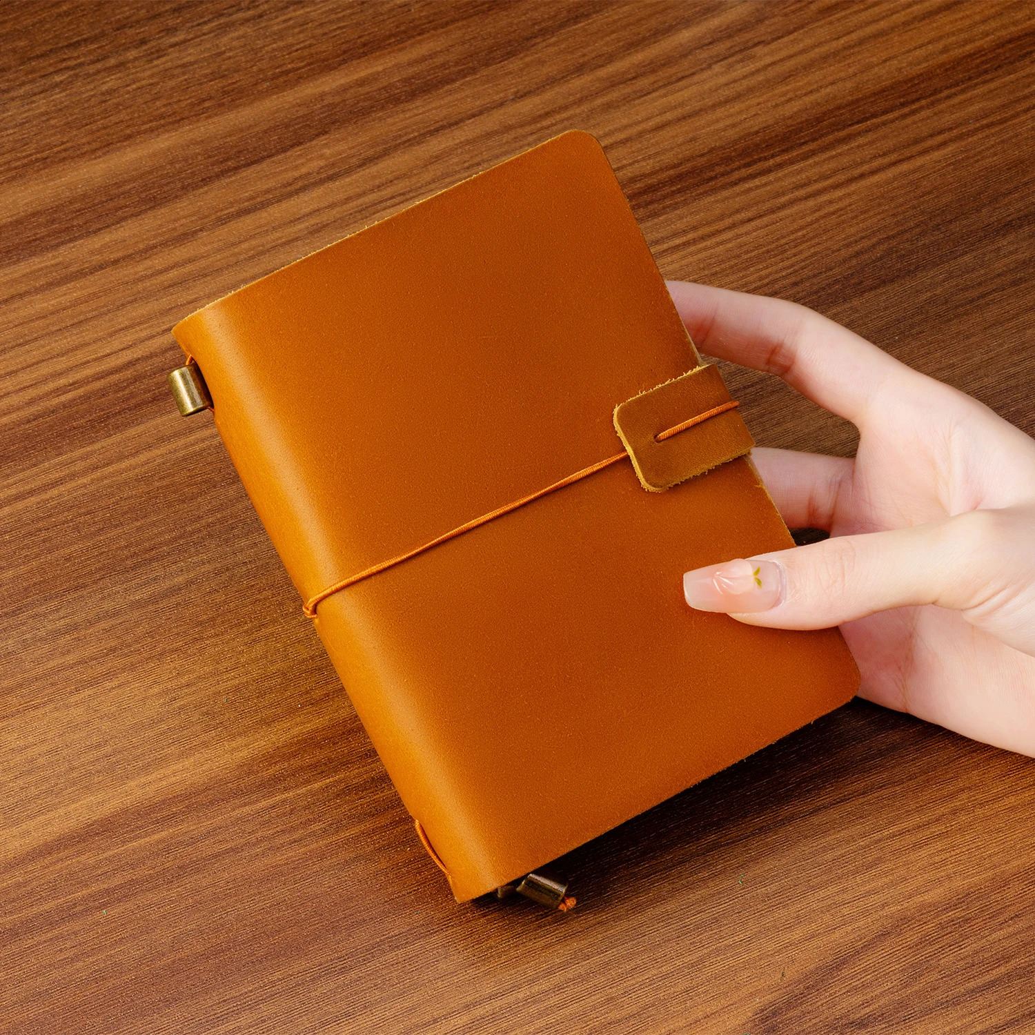 OX KNIGHT Genuine Leather Notebook Handmade Vintage Cowhide Diary Passport Size 13.5x10.5cm TN Travel Notebook Cover 241008