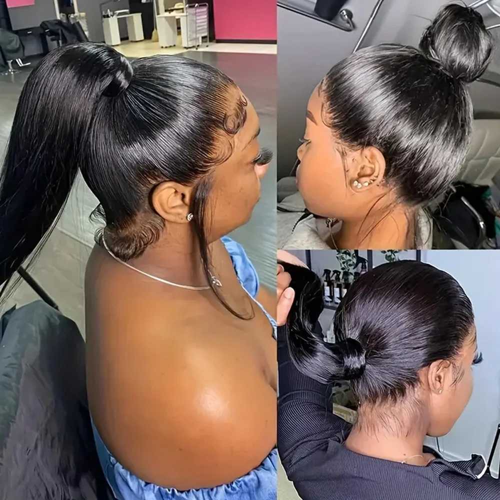 360 Full HD Lace Frontal Wig Straight Lace Front Wig Peruvian Human Hair Wigs For Black Women 13x4 13x6 Transparent Lace WigsXJ241008