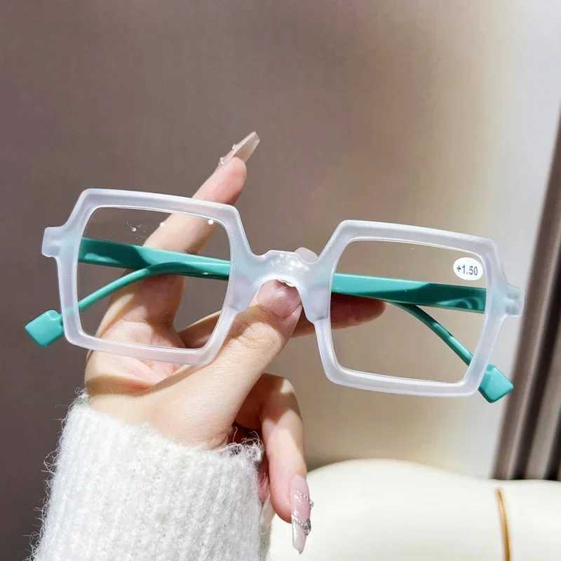 Anti-blue Light Women Mens Reading Glasses Trendy Oversized Frame Computer Far Sight Eyeglasses Finished Prescription EyewearX241008