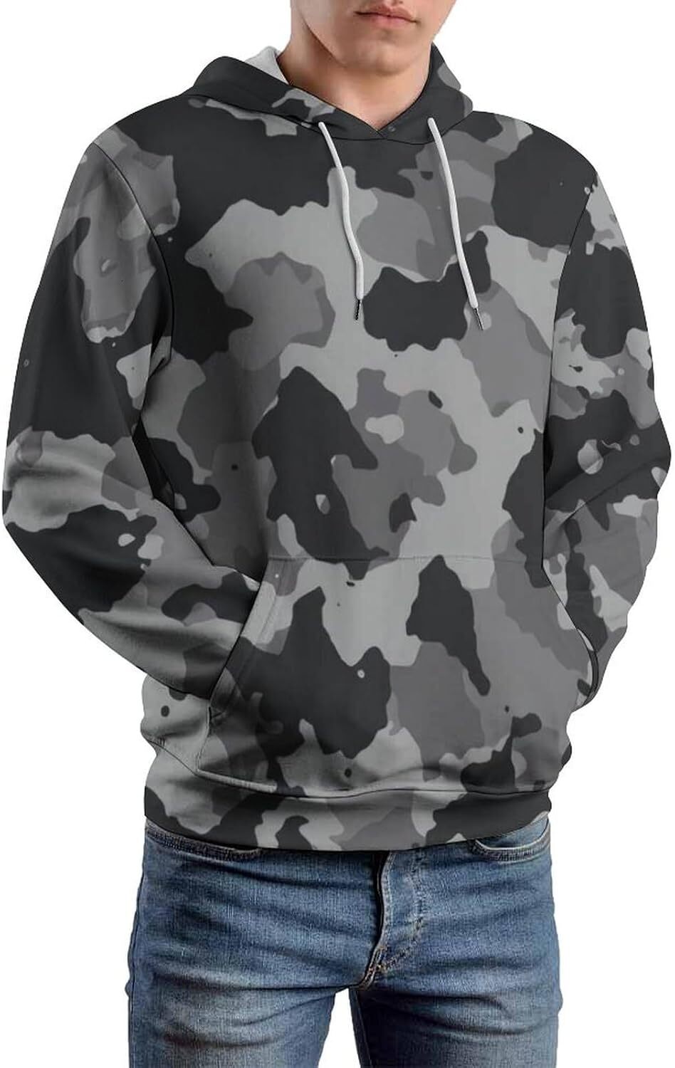 Hoodie for Mens Womens Mens Camo Hoodie Lightweight Camouflage Outdoor Wear Long Sleeve Pullover for Daily and Outdoor Activities Graphic cool