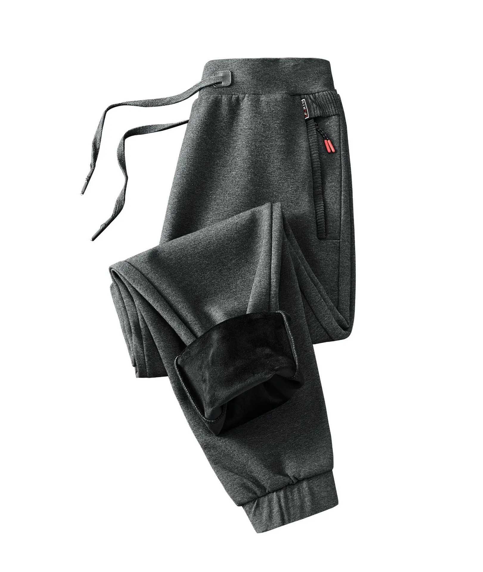 Winter Thicken Fleece Thermal Men Sport Pant Loose Sweatpant Jogger Running Training Casual Workout Trouser Sportswear Plus SizeX241008