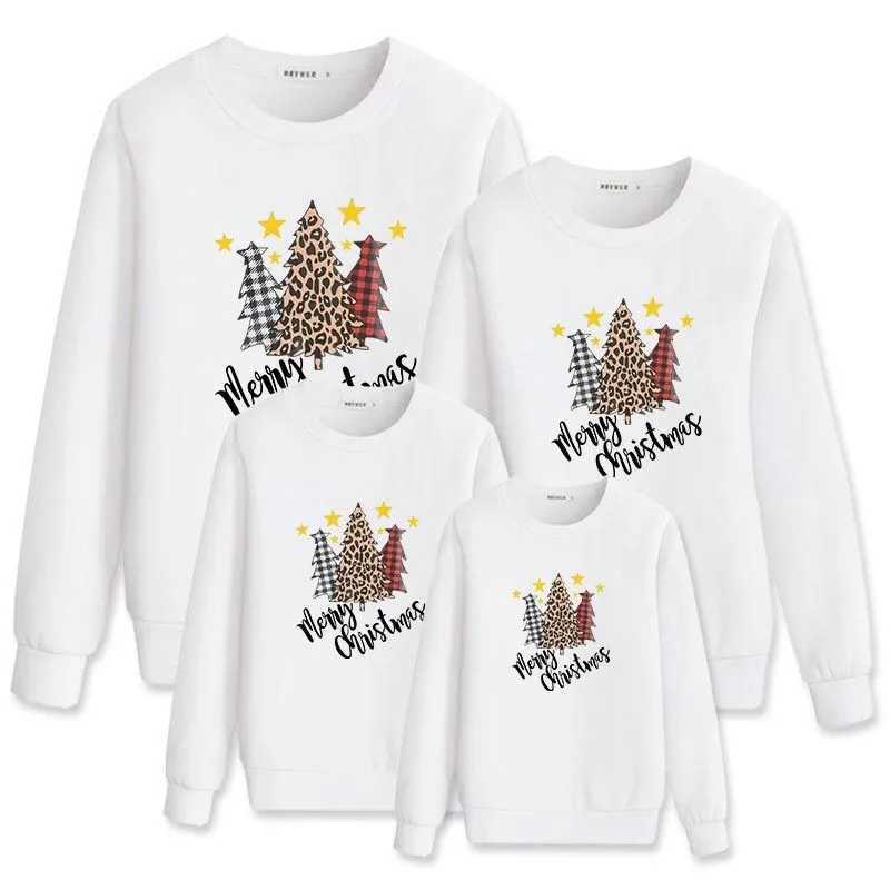 16 color couple Christmas sweater cute new cotton sleepwear tree print ugly family clothing long sleeved mens baby clothing W241008
