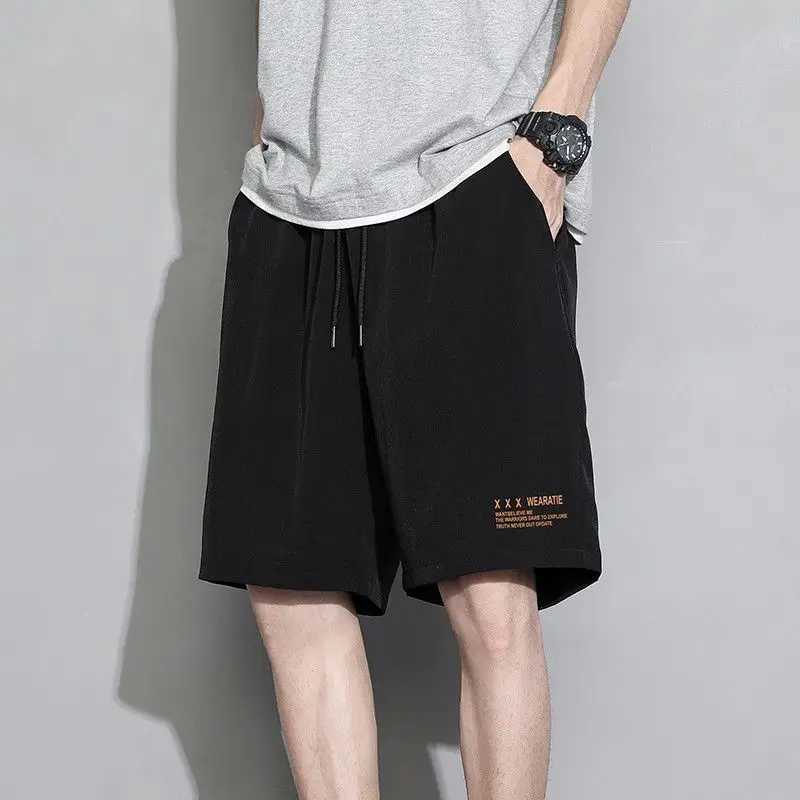 Ultra thin style breathable plus size mens shorts solid and loose for summer sports quick drying fully matched with comfortable pantsW240713