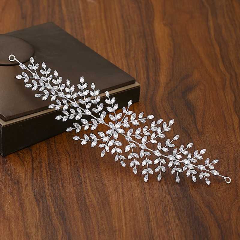 Fashionable bride hair decoration silver wedding zircon Tiaras womens headband wedding hair accessories jewelry crown headwear W241007