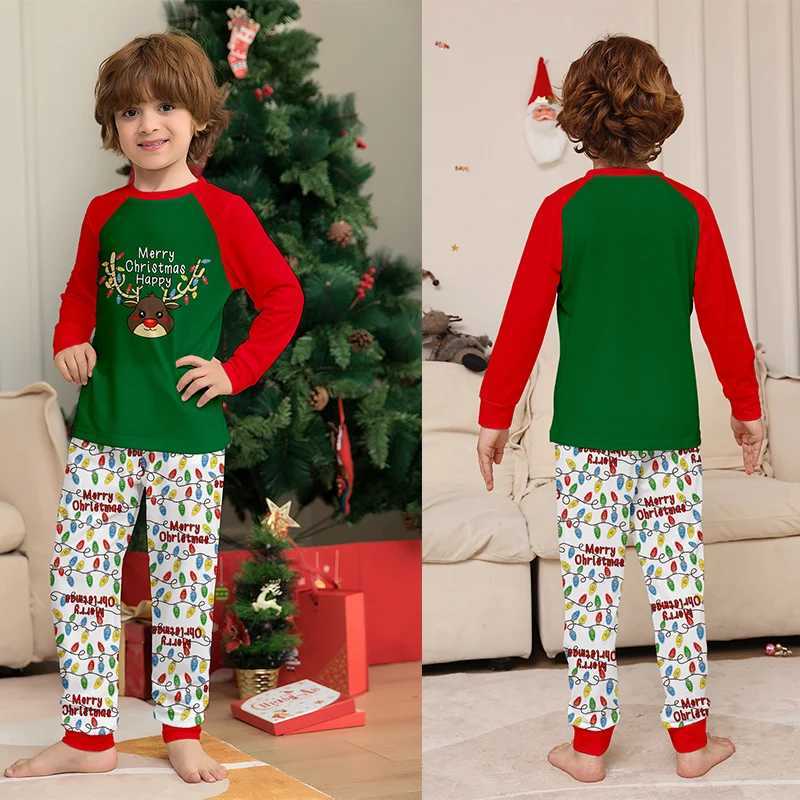 2025 Christmas Match Family Pajama Set Christmas Dear Adult Children Baby Mother Daughter Father Son Set Dog Clothing W241008