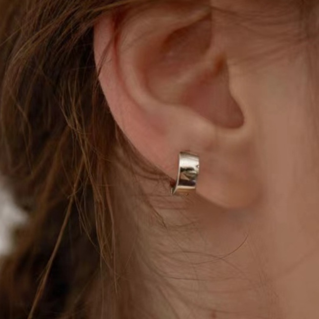 plated temperament, internet famous female earrings, small and niche earrings