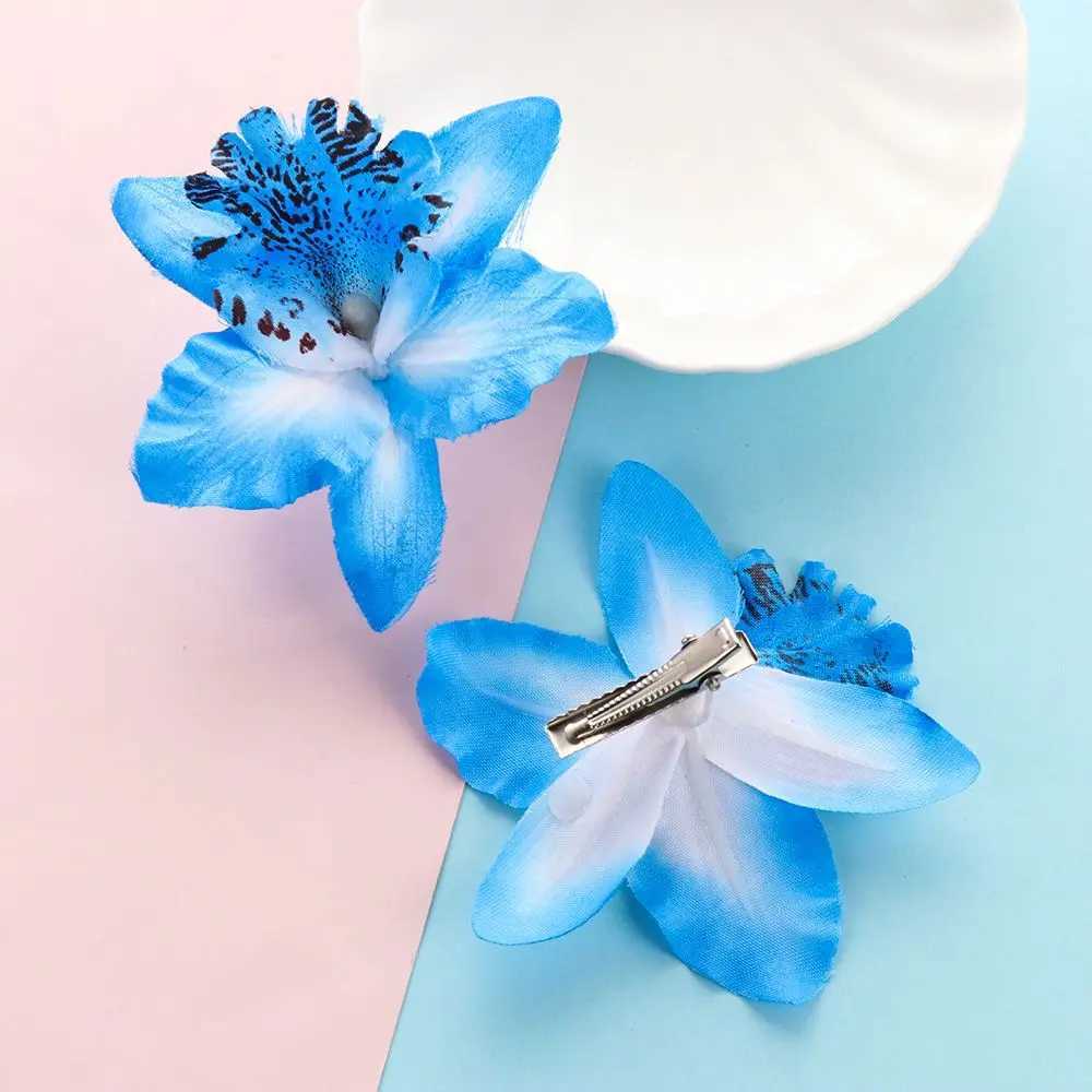 2PCS Hair Accessories Beach Flower Hair Clip Bridal Hair Accessories Orchid Wedding Accessories W241007