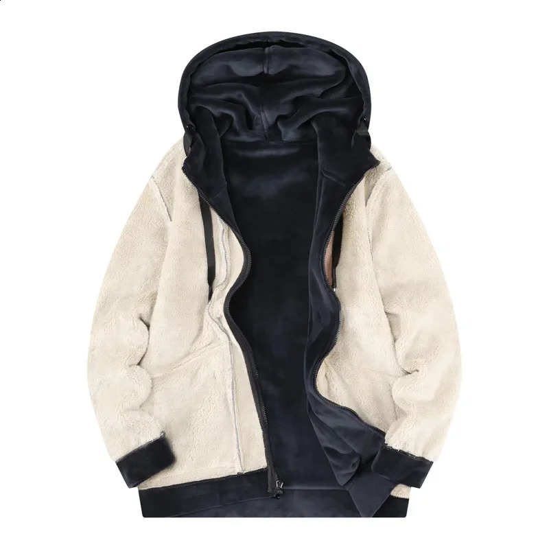 Casual Fleece Sweatshirts Men 2 Pieces Cashmere Sportswear Mens Tracksuits Winter Menswear Set Winter Warm Hoodies Pants Sets 240926