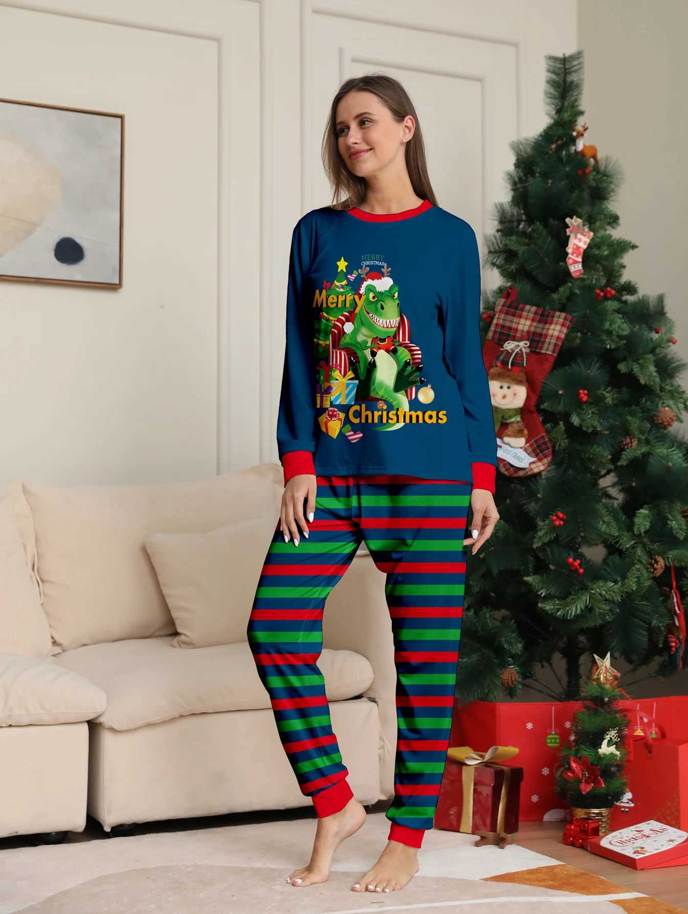 2024 New Year Pj Mens Pajamas Family Appearance Couple Mother Son Family Matching Christmas Pajamas W241008