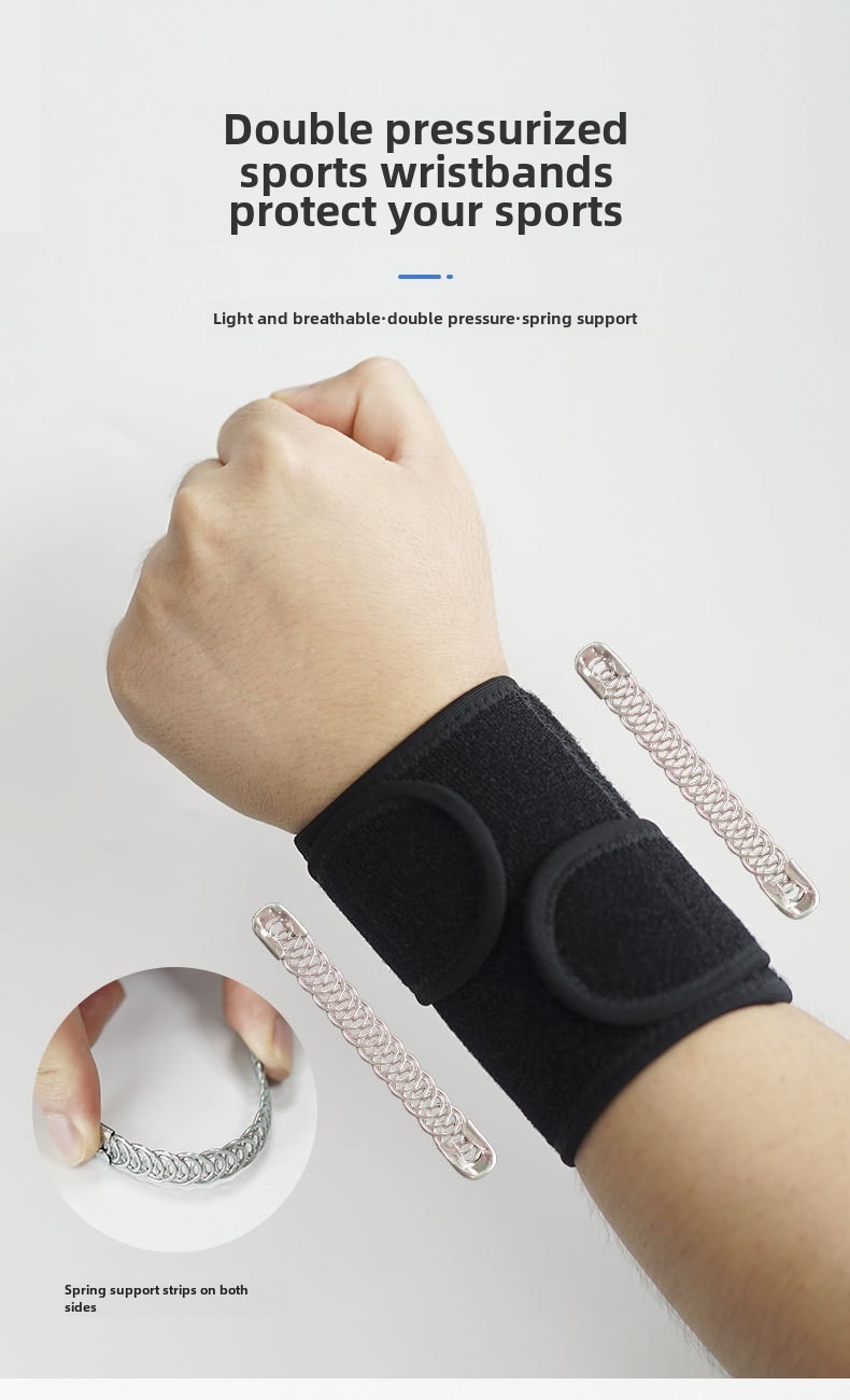 Breathable Dual Support Sports Wrist Guard - Pressurized Fitness Protector with Thin Design
