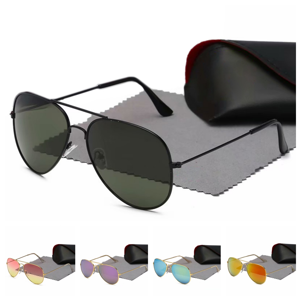 Designer Men women Polarized Sunglasses Adumbral Goggle UV400 Eyewear Classiceyeglasses Male Sun Glasses Metal Frame With Box