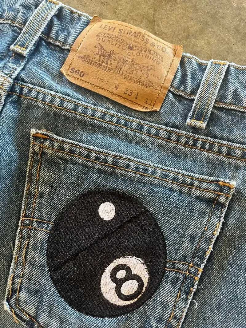 Y2K retro shorts bag denim Harajuku hip-hop pattern summer mens new gothic casual fashion basket shorts streetwearW240713