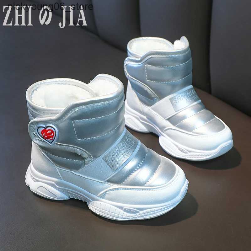 Boots 2025 Girls Boots Fashion Snow Boots For Kids Boots For Toddler Boys Girl Toddlers Winter Warm Cotton Plush Fur Sports Snow Boots L240910