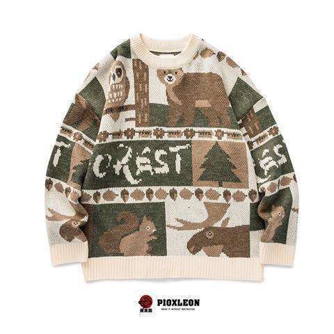 Sweater 2024 Winter New Designer Round Neck Loose Casual Korean Edition Fashion Personality Versatile Knitted Sweater Top