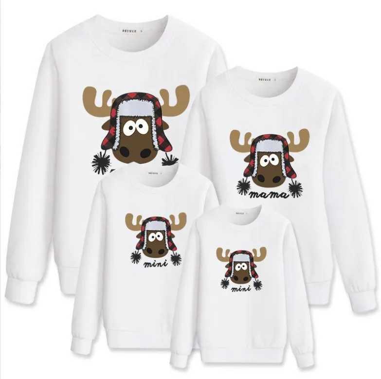 16 color couple Christmas sweater cute new cotton sleepwear tree print ugly family clothing long sleeved mens baby clothing W241008