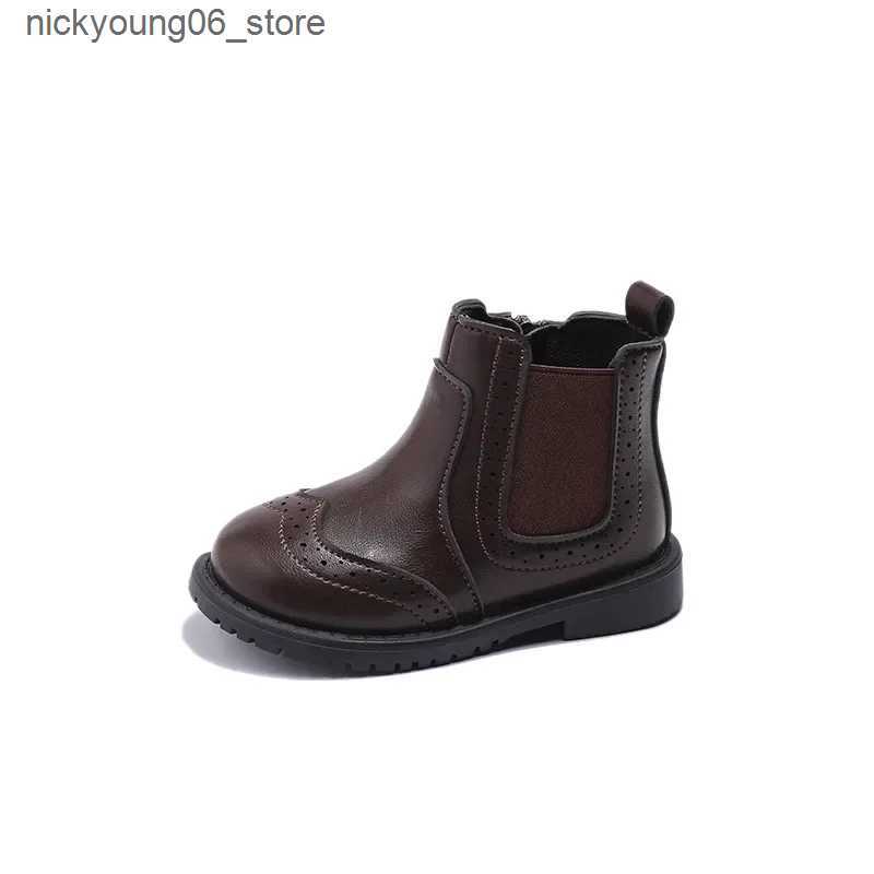 Boots Girls Leather Boots for Autumn Winter New Princess Girls Shoes Fashion Versatile Short Boots for Girls Ankle Boots Botas Nia L240910