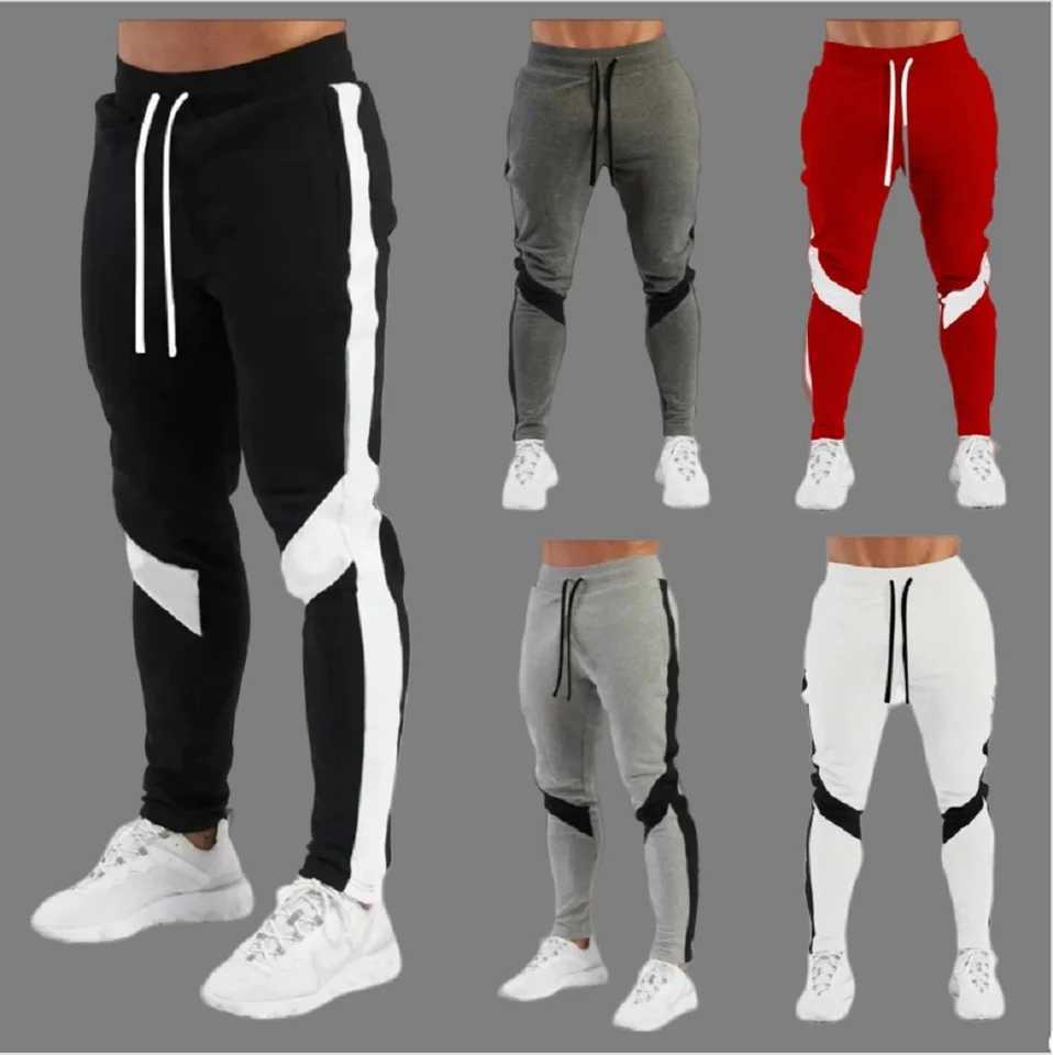 Mens Joggers Casual Pants Fitness Men Sportswear Tracksuit Bottoms Skinny Sweatpants Trousers Black Gyms Jogger Track PantsX241008